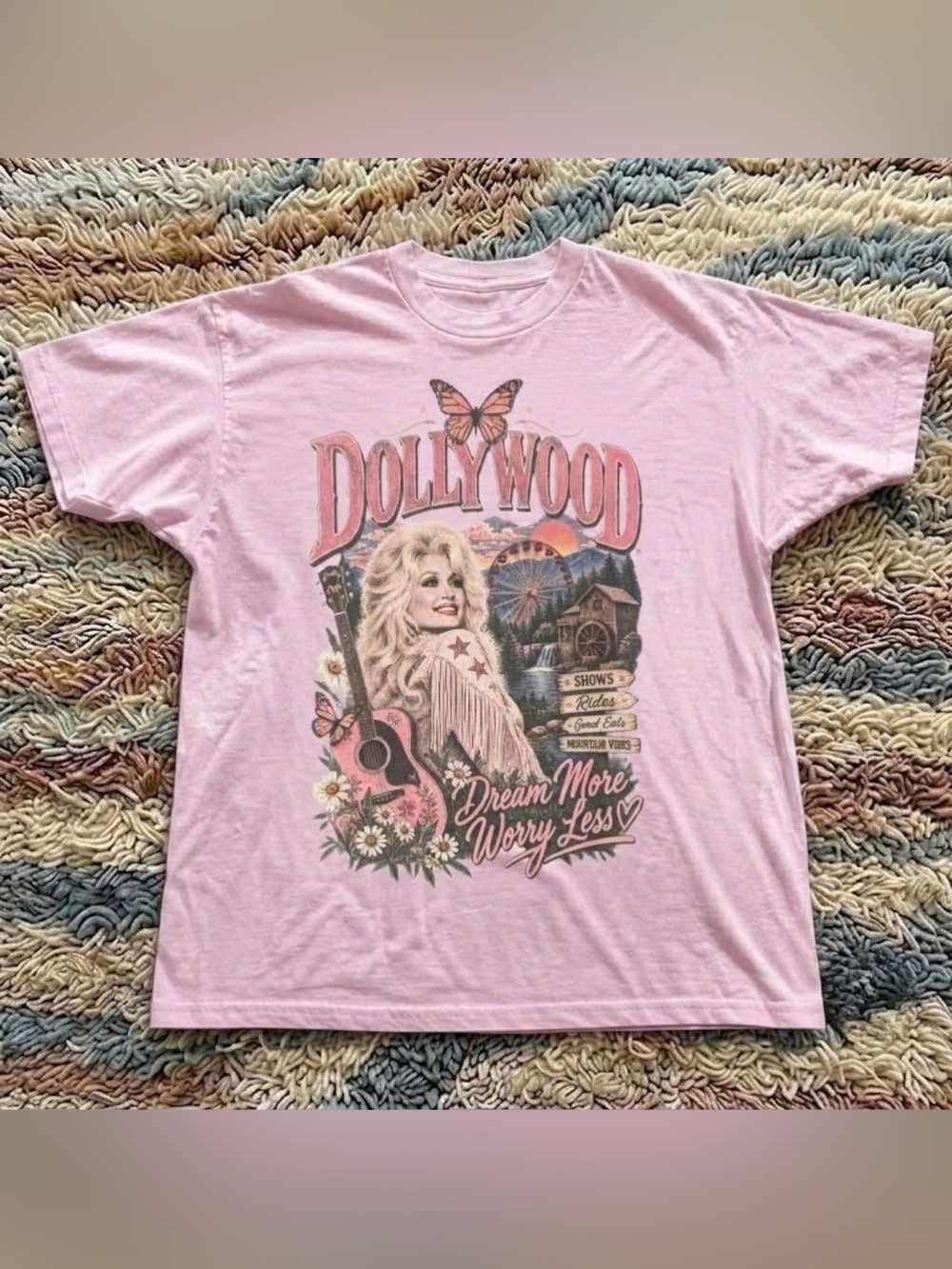 Dolly Parton Dollywood Pink Graphic T-Shirt